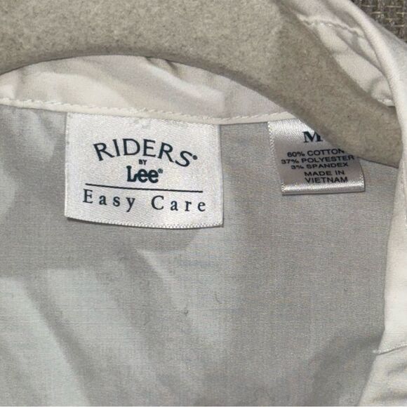 Riders by Lee size medium White Sleeveless Button-Down Shirt - Picture 3 of 5